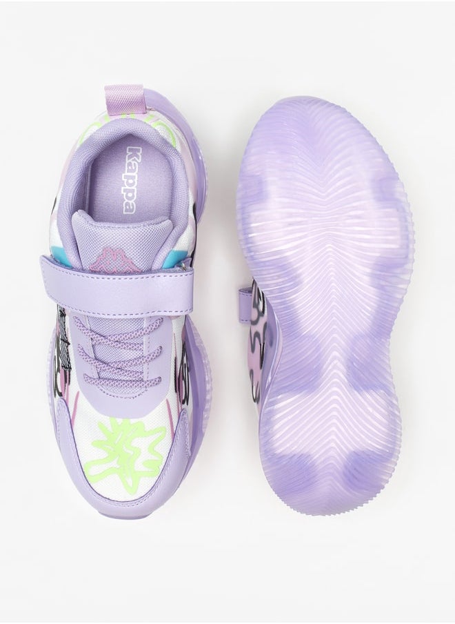 Kappa - Girls' Printed Sports Shoes with Hook and Loop Closure - Image 1