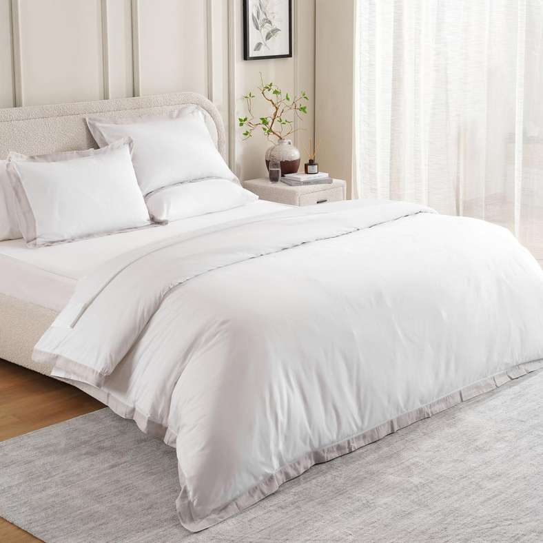 Urban Studio Unique Applique 3-Piece King Duvet Cover Set 230x220cm - Grey