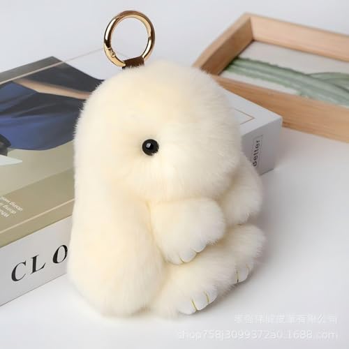 Bandfol Fluffy Bunny Keychain Plush Lulu Bunny Keychain for Women, Soft Rabbit Cute Bag Charms for Easter Birthday Gift - Image 3
