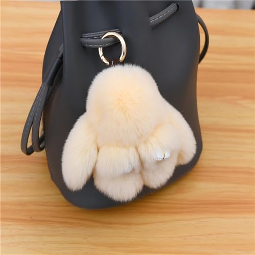 Bandfol Fluffy Bunny Keychain Plush Lulu Bunny Keychain for Women, Soft Rabbit Cute Bag Charms for Easter Birthday Gift - Image 2