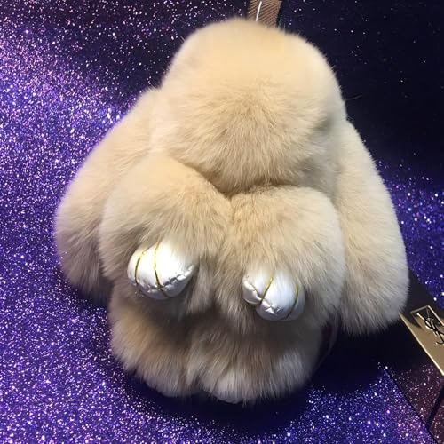 Bandfol Fluffy Bunny Keychain Plush Lulu Bunny Keychain for Women, Soft Rabbit Cute Bag Charms for Easter Birthday Gift - Image 4