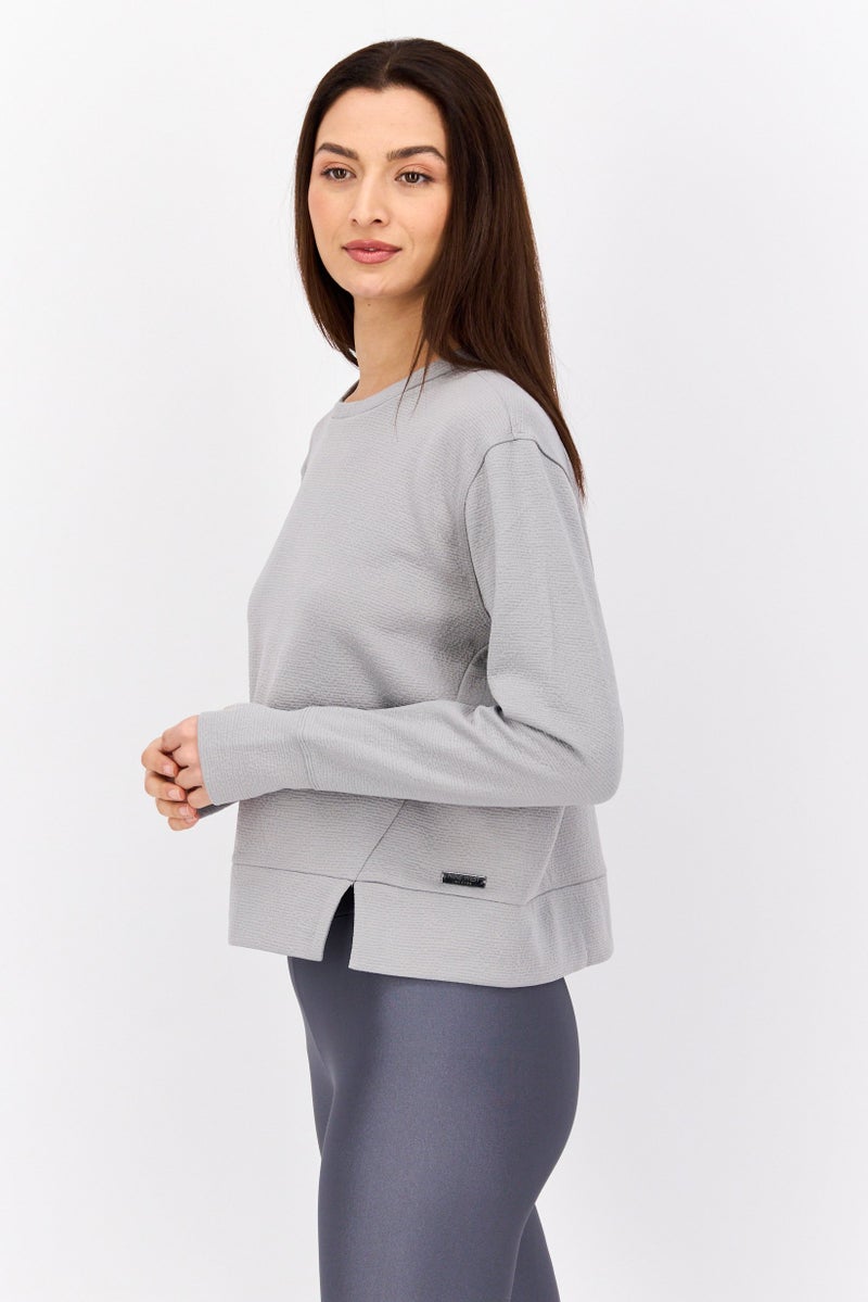 NINE WEST Women Sportswear Fit Long Sleeve Training Top, Grey - Image 4