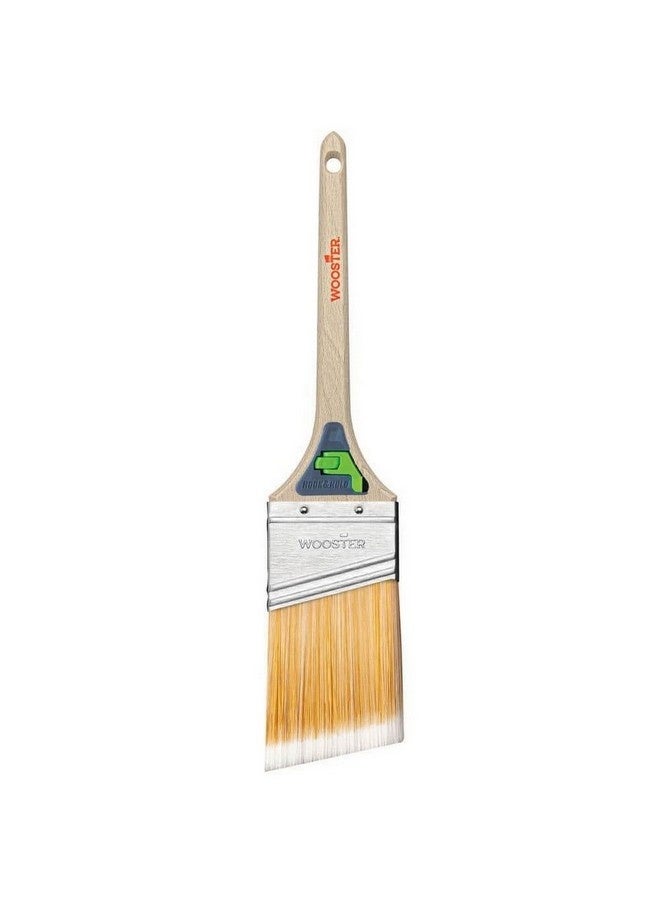 Wooster Hook and Hold Smooth Finish Thin Angle Paint Brush Beige and Silver 2 Inch 0053000020 - Image 2