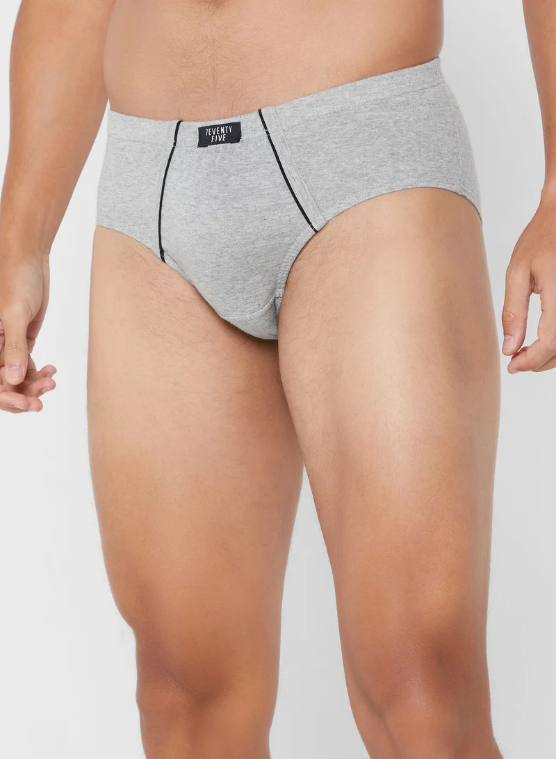 Seventy Five 3 Pack  Tab On Waist French Briefs With Antibacterial Finish