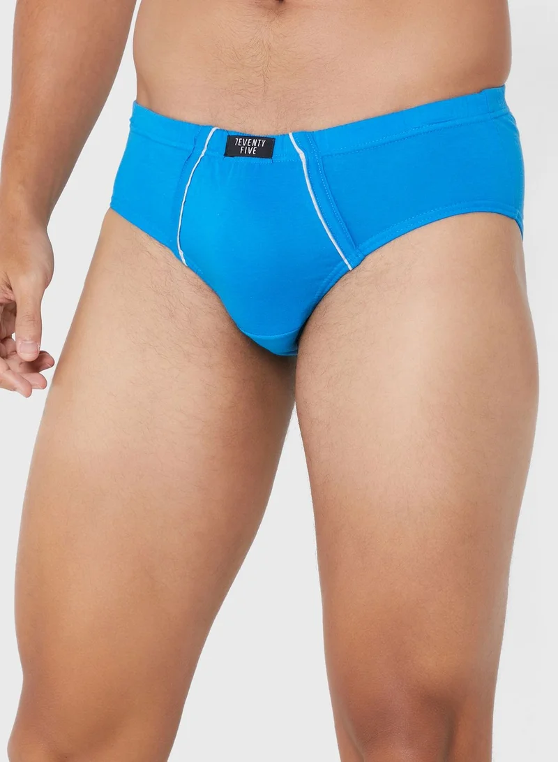 Seventy Five 3 Pack  Tab On Waist French Briefs With Antibacterial Finish