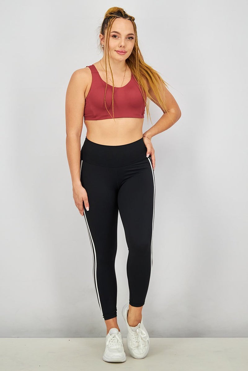 Adidas Women Sportswear Fit Believe This 20 3 Stripes 7/8 Tights, Black - Image 4