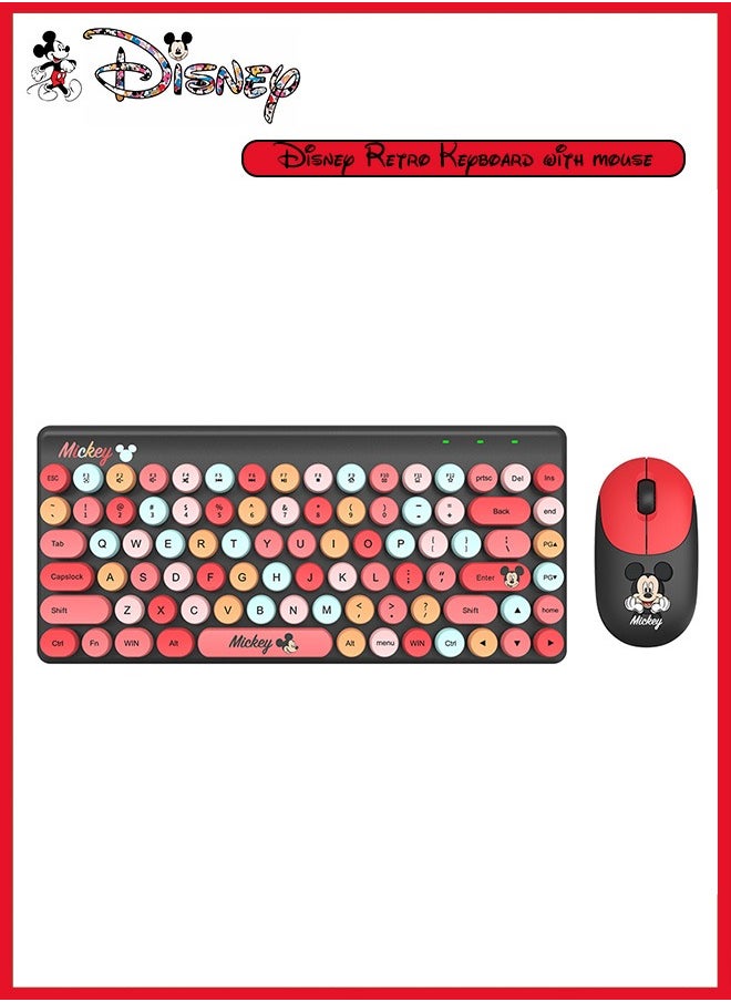 Disney - Disney Mickey Mouse Keyboard And Mouse Set Wireless Office Home Games Computer Keyboard And Mouse - Image 1