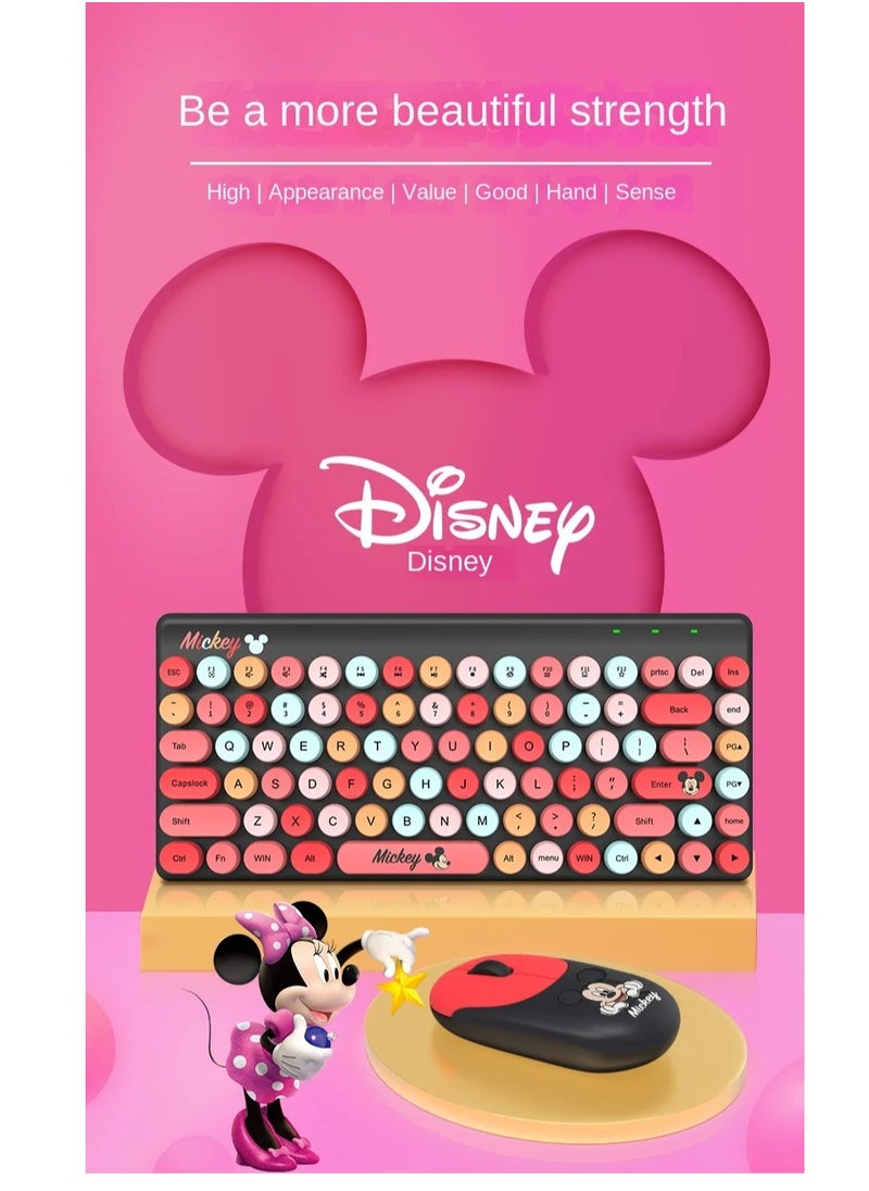 Disney - Disney Mickey Mouse Keyboard And Mouse Set Wireless Office Home Games Computer Keyboard And Mouse - Image 1