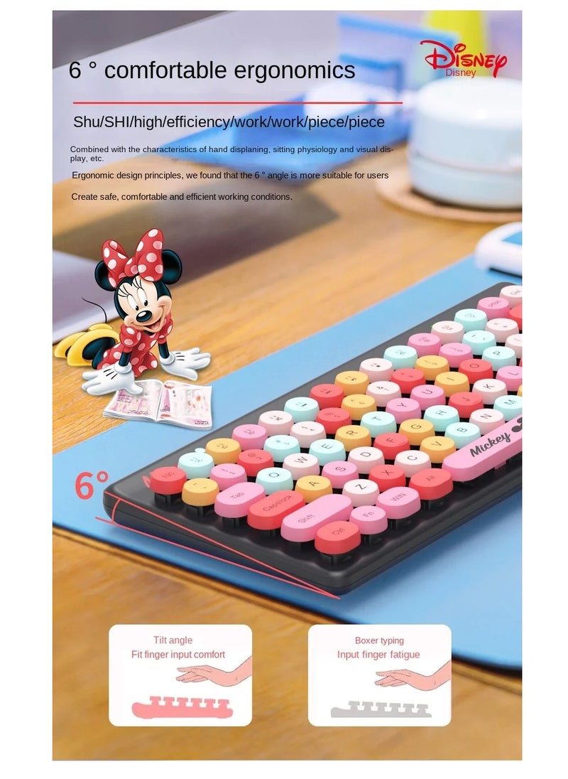 Disney - Disney Mickey Mouse Keyboard And Mouse Set Wireless Office Home Games Computer Keyboard And Mouse - Image 1