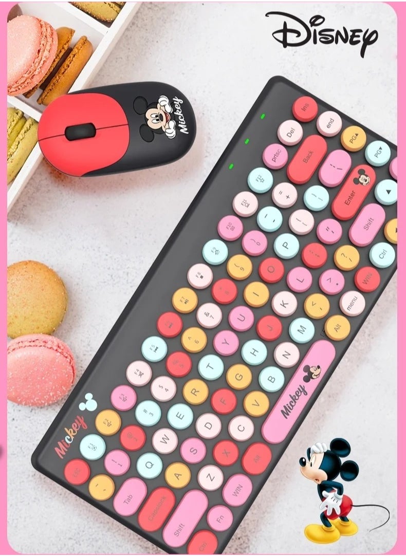 Disney - Disney Mickey Mouse Keyboard And Mouse Set Wireless Office Home Games Computer Keyboard And Mouse - Image 1