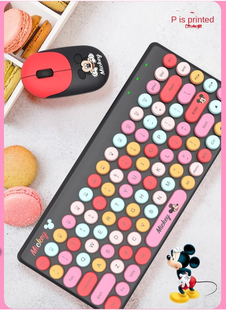 Disney - Disney Mickey Mouse Keyboard And Mouse Set Wireless Office Home Games Computer Keyboard And Mouse - Image 1
