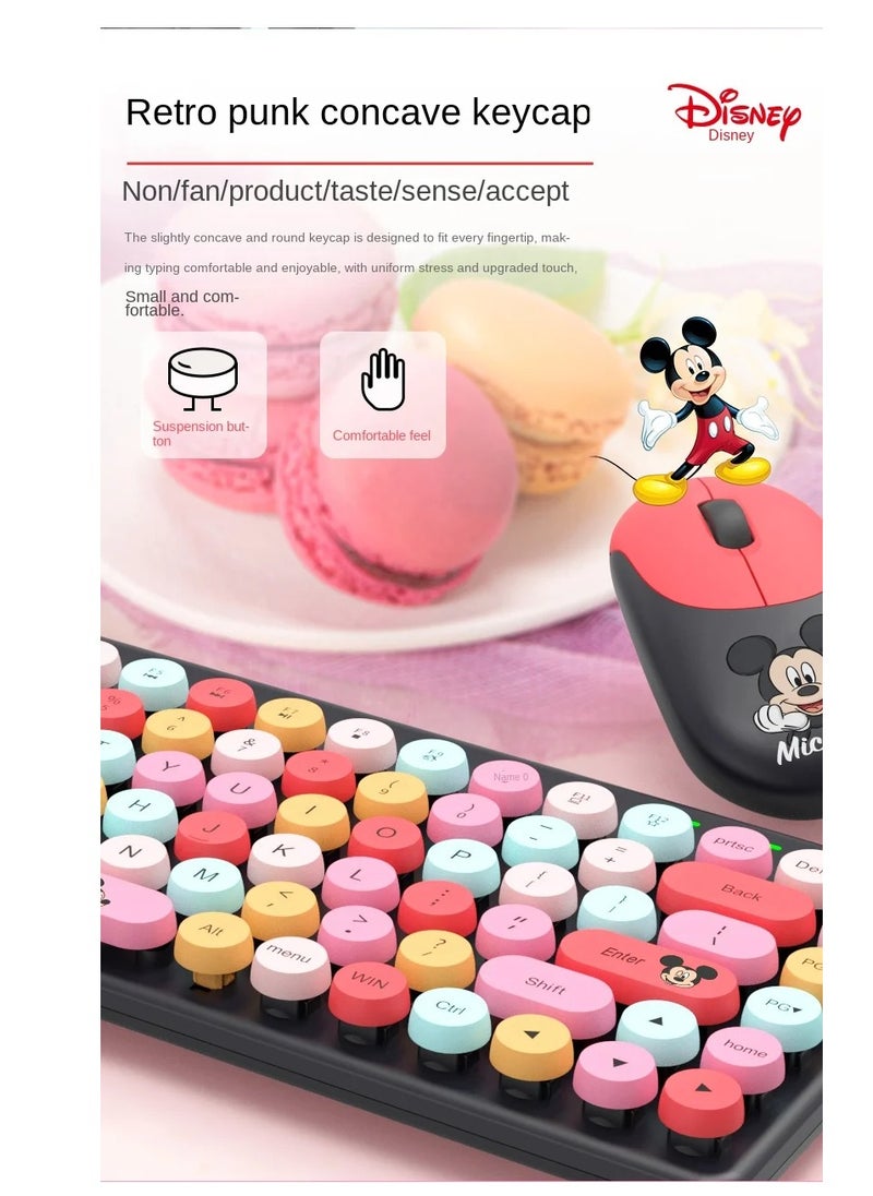 Disney - Disney Mickey Mouse Keyboard And Mouse Set Wireless Office Home Games Computer Keyboard And Mouse - Image 1