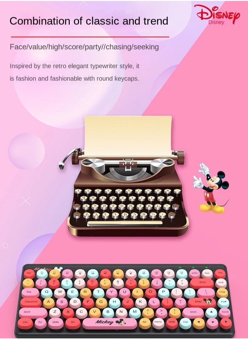 Disney - Disney Mickey Mouse Keyboard And Mouse Set Wireless Office Home Games Computer Keyboard And Mouse - Image 1