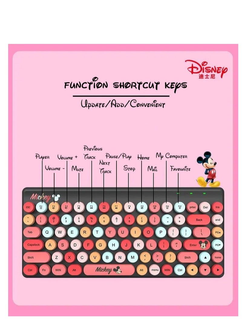 Disney - Disney Mickey Mouse Keyboard And Mouse Set Wireless Office Home Games Computer Keyboard And Mouse - Image 1