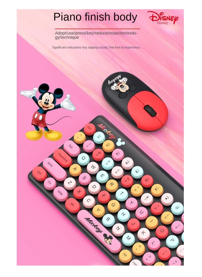 Disney - Disney Mickey Mouse Keyboard And Mouse Set Wireless Office Home Games Computer Keyboard And Mouse - Image 1