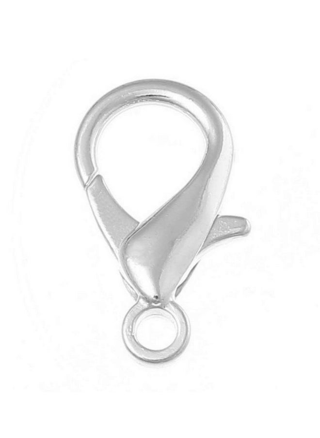 Adabele - 50Pcs Silver Trigger Lobster Claw Clasp 15Mm (0.59 Inch) For Bracelet Necklace Jewelry Craft Making Cf41 2 - Image 1