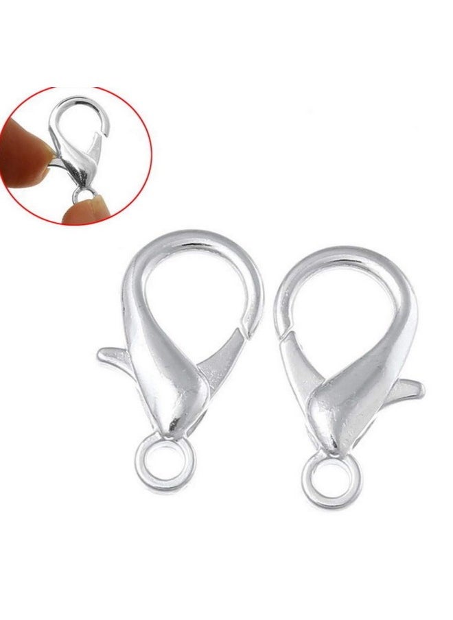 Adabele - 50Pcs Silver Trigger Lobster Claw Clasp 15Mm (0.59 Inch) For Bracelet Necklace Jewelry Craft Making Cf41 2 - Image 1