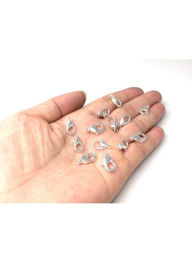 Adabele - 50Pcs Silver Trigger Lobster Claw Clasp 15Mm (0.59 Inch) For Bracelet Necklace Jewelry Craft Making Cf41 2 - Image 1
