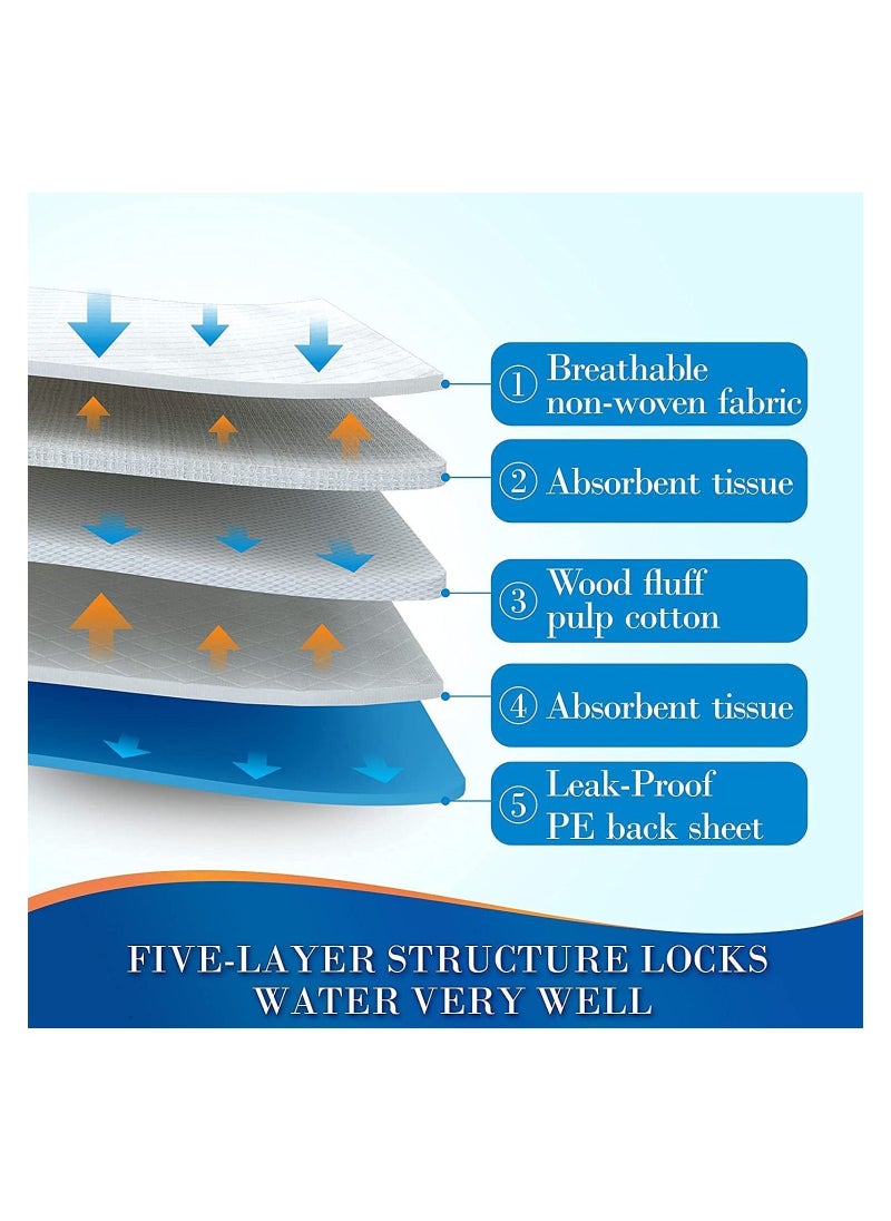 40-Pieces Packed in 4 Pouches 60 cm x 90 cm XL Disposable Underpads, Incontinence Pads, Chux, Bed Covers, Puppy Training Thick, Super Absorbent Protection for Kids Adults Elderly - pzsku/Z7FEA53F1D9951C6FD593Z/45/_/1661081763/c47ebb0d-b937-418e-8be2-45e04011ae5e