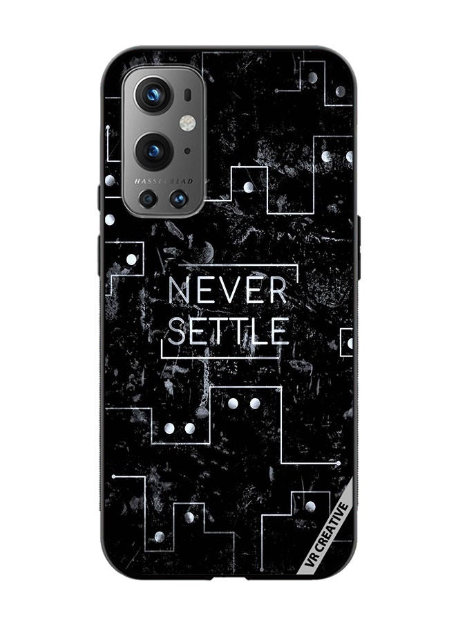 VR CREATIVE غطاء حماية لهاتف OnePlus 9 Pro بتصميم Never Settle متعدد الألوان - Image 1