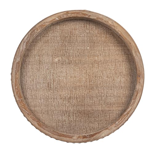 Creative Co-op Whitewashed Round Decorative Wood Tray - Image 5