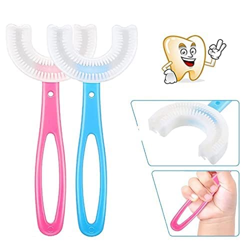 Episkey Kids Toothbrushes Soft Silicone Children U Shape Whole Mouth Teeth Cleaning All Round Toothbrush for Kids Baby 2-12 Years Old (Long Handle) (BABY_BRUSH) - Image 2