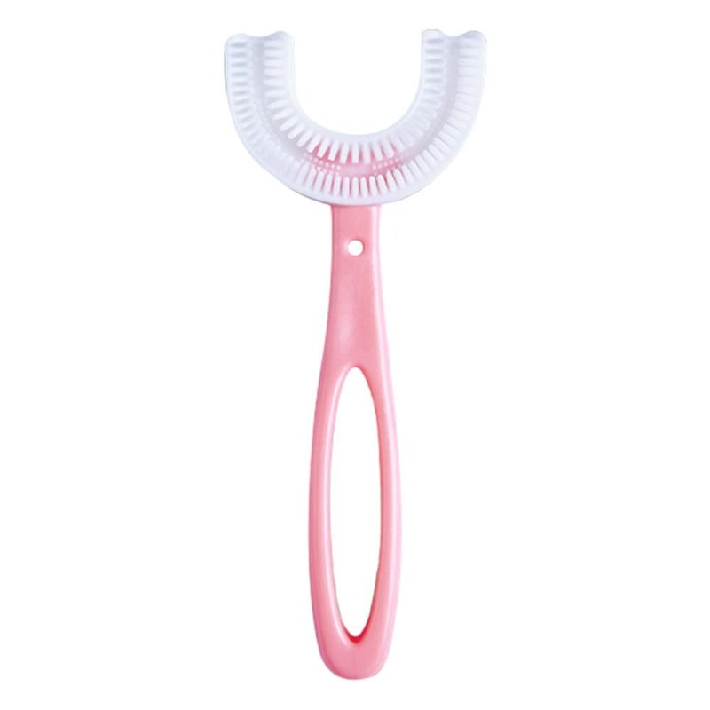 Episkey Kids Toothbrushes Soft Silicone Children U Shape Whole Mouth Teeth Cleaning All Round Toothbrush for Kids Baby 2-12 Years Old (Long Handle) (BABY_BRUSH) - Image 1