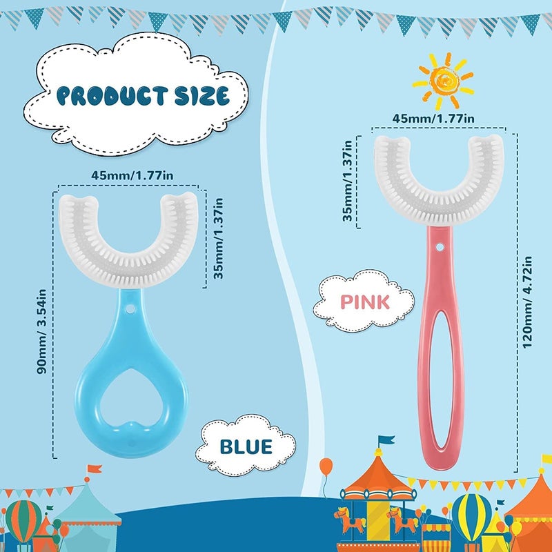 Episkey Kids Toothbrushes Soft Silicone Children U Shape Whole Mouth Teeth Cleaning All Round Toothbrush for Kids Baby 2-12 Years Old (Long Handle) (BABY_BRUSH) - Image 5