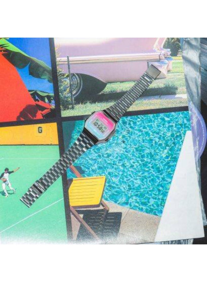 كاسيو ساعة يد رقمية من الفولاذ المقاوم للصدأ A168WERB-2ADF - Image 2