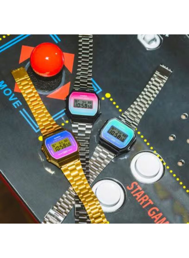 كاسيو ساعة يد رقمية من الفولاذ المقاوم للصدأ A168WERB-2ADF - Image 4