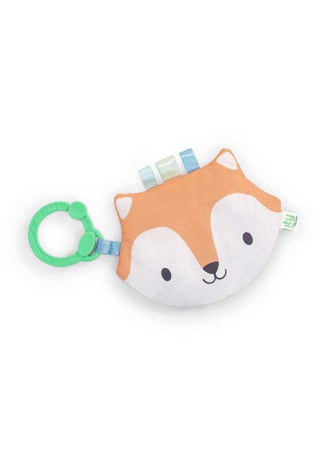 Ingenuity: ity by Ingenuity Crinklet, Fox Crinkle Toy for Newborn and Up, Satin Ribbon Tags, C-Link Attachment, Unisex - Kitt - Image 1