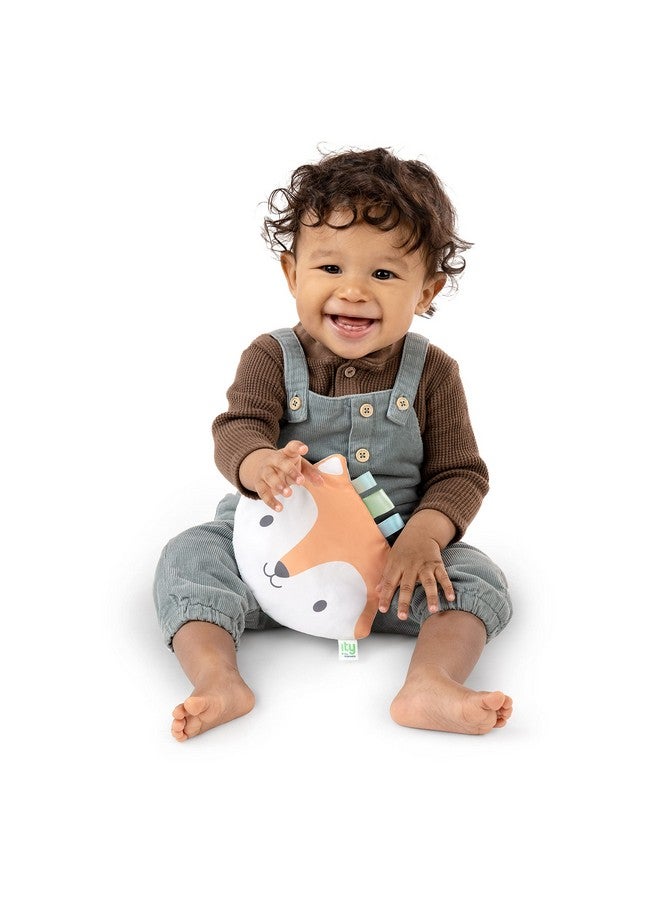 Ingenuity: ity by Ingenuity Crinklet, Fox Crinkle Toy for Newborn and Up, Satin Ribbon Tags, C-Link Attachment, Unisex - Kitt - Image 3