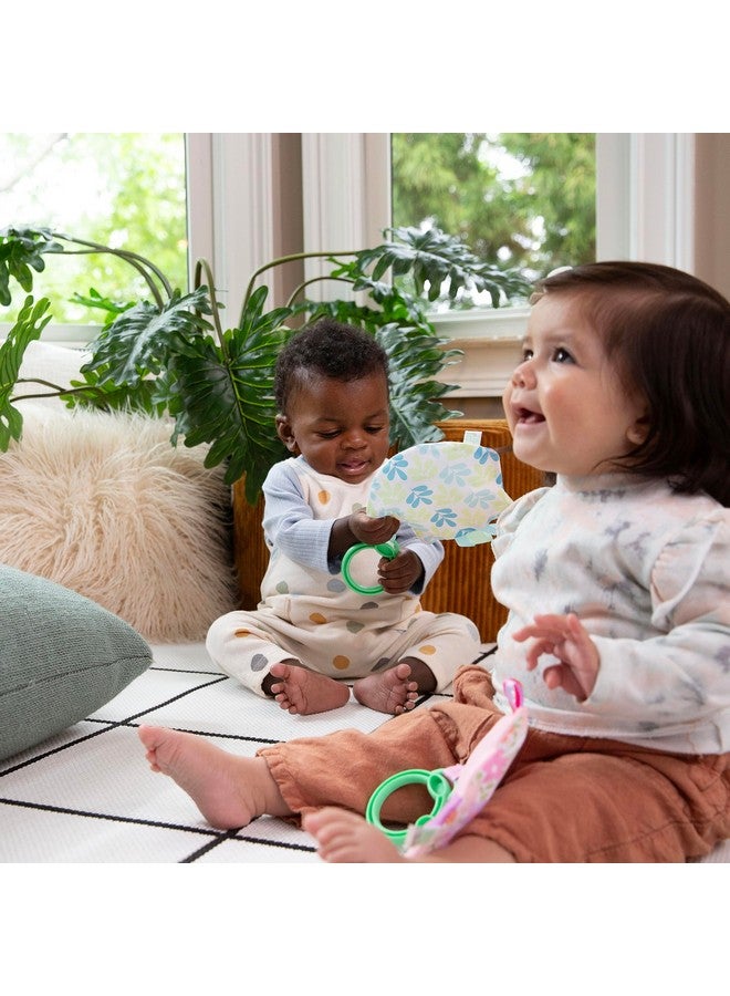 Ingenuity: ity by Ingenuity Crinklet, Fox Crinkle Toy for Newborn and Up, Satin Ribbon Tags, C-Link Attachment, Unisex - Kitt - Image 4