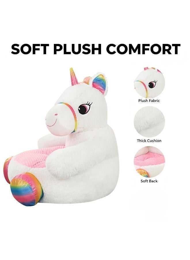 XICEN Cute Unicorn Bean Bag Chair for Kids, Children Sofa,  Animal-shaped Armchair, Small Cartoon Couch for Boys & Girls, Comfortable Cushion Suitable for Living Room, Play Room, Nursery Room and Kindergarten, 50*50*45cm - Image 5
