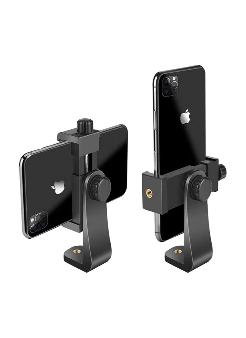 Generic - ZatRuiZE Tripod Mount, Cell Phone Tripod Holder Clip, 1/4 Inch Screw Adapter, 360 Degree Rotation & Fixed 2 in 1, Smartphone Camera Holder, Mobile iPhone Clamp - Image 1