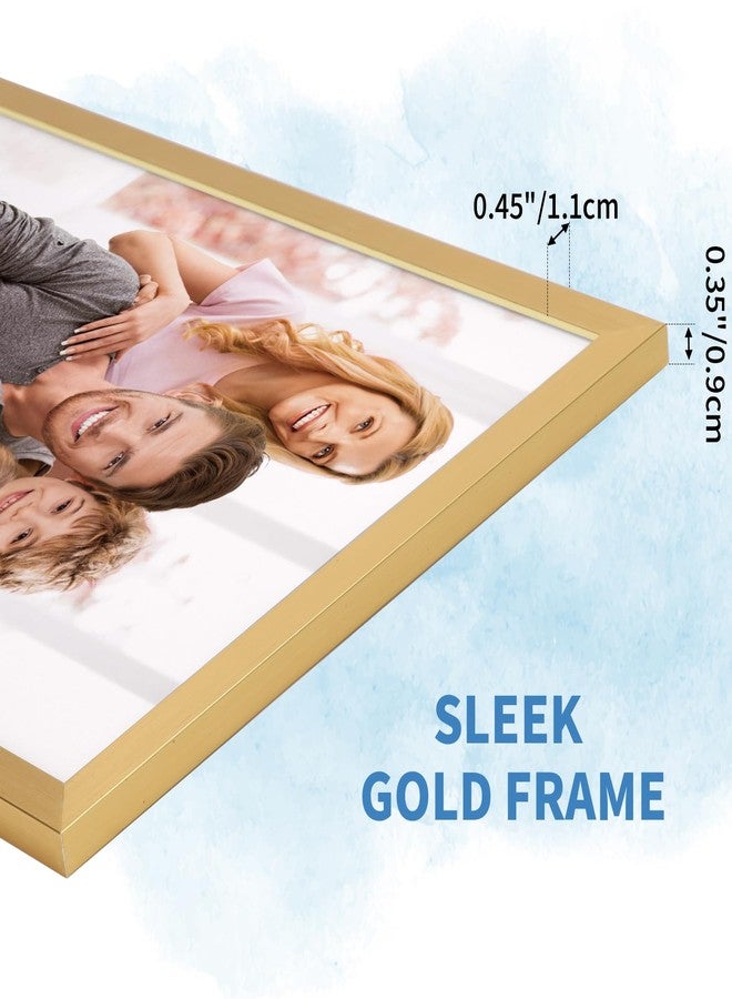 WIFTREY 8x10 Picture Frame Set of 18, Multi Photo Frames 8 by 10 Bulk for Wall Hanging or Tabletop Display, Gold - Image 3