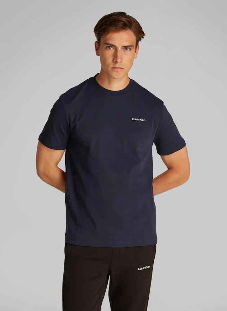 كالفن كلاين Logo Short Sleeve  Crew Neck Interlock T-Shirt