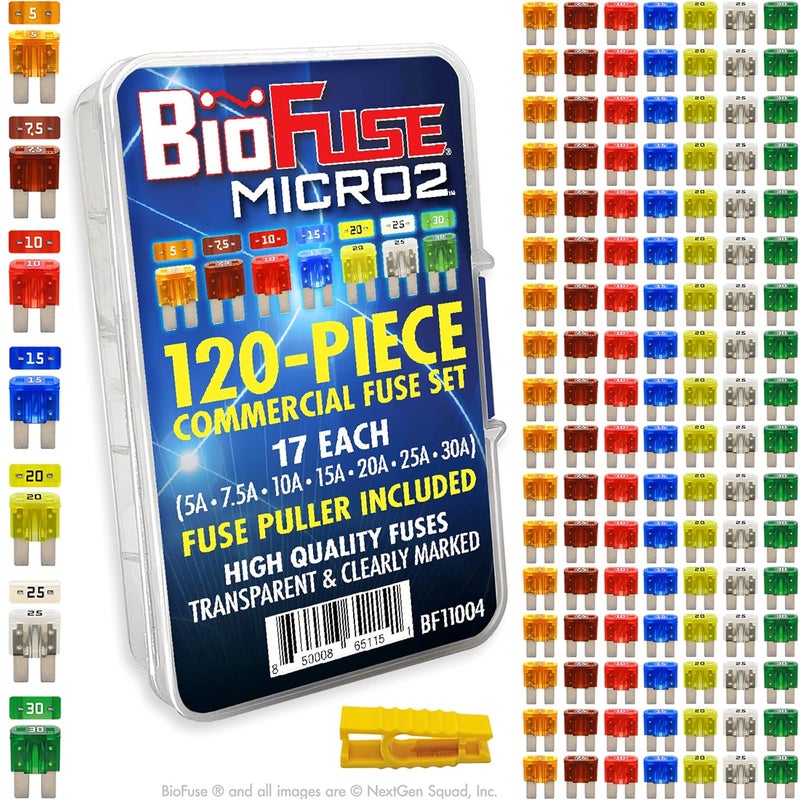 BIOFUSE مجموعة الفيوزات الأوتوماتيكية BioFuse Micro2 المكونة من 120 قطعة مع أداة سحب الفيوزات - Image 1