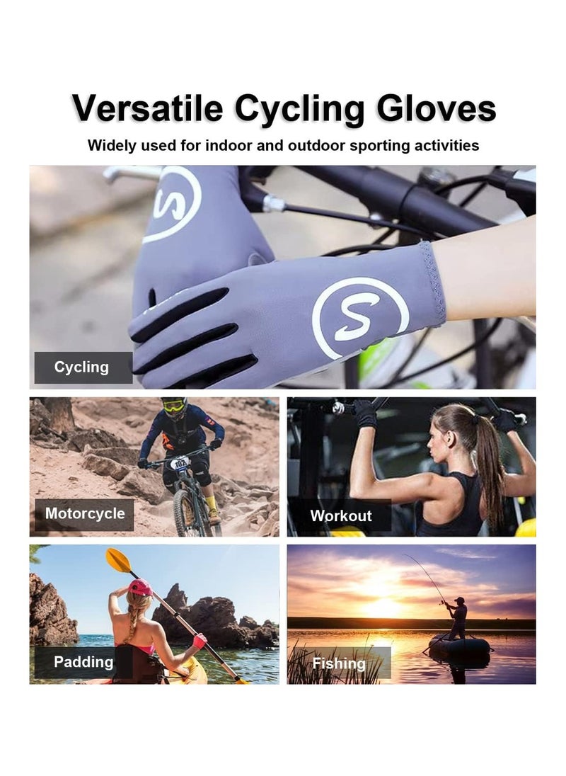 Generic - Full Finger Mountain Bike Gloves for Men - Shock-Absorbing Cycling Gloves, Dirt Bike Racing Gloves, Touchscreen Workout Gloves, MTB Gloves, Size L. - Image 1