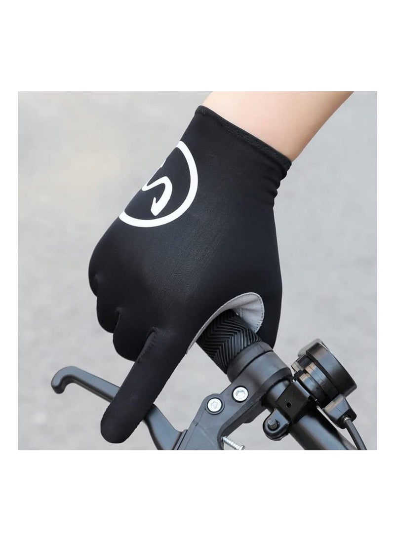 Generic - Full Finger Mountain Bike Gloves for Men - Shock-Absorbing Cycling Gloves, Dirt Bike Racing Gloves, Touchscreen Workout Gloves, MTB Gloves, Size L. - Image 1