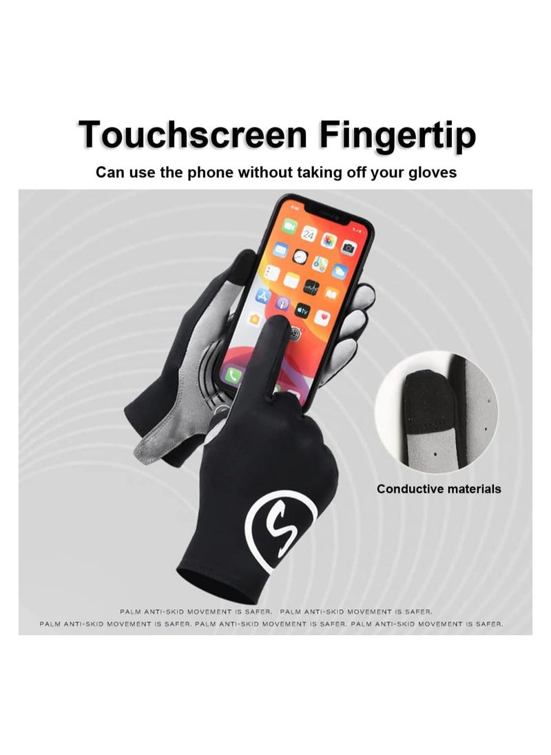 Generic - Full Finger Mountain Bike Gloves for Men - Shock-Absorbing Cycling Gloves, Dirt Bike Racing Gloves, Touchscreen Workout Gloves, MTB Gloves, Size L. - Image 1