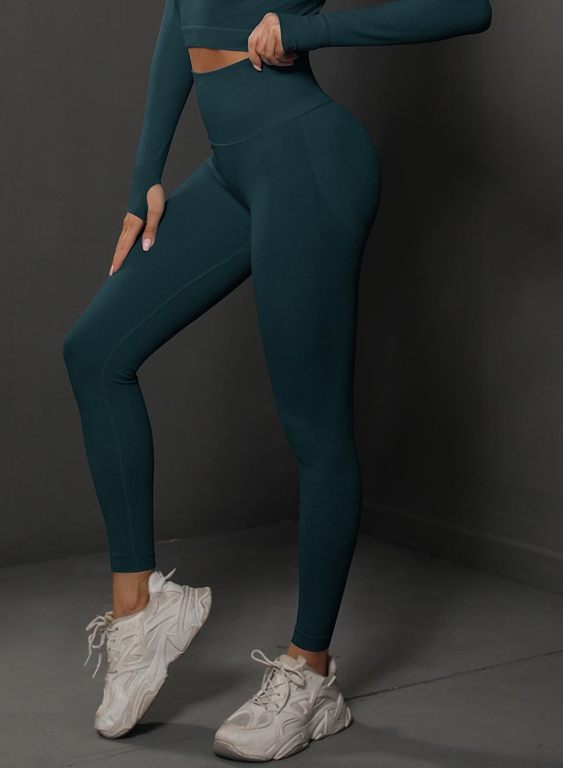 Loquat Yoga Tight Fitting Stretch Soft Pants Blue  - Image 1