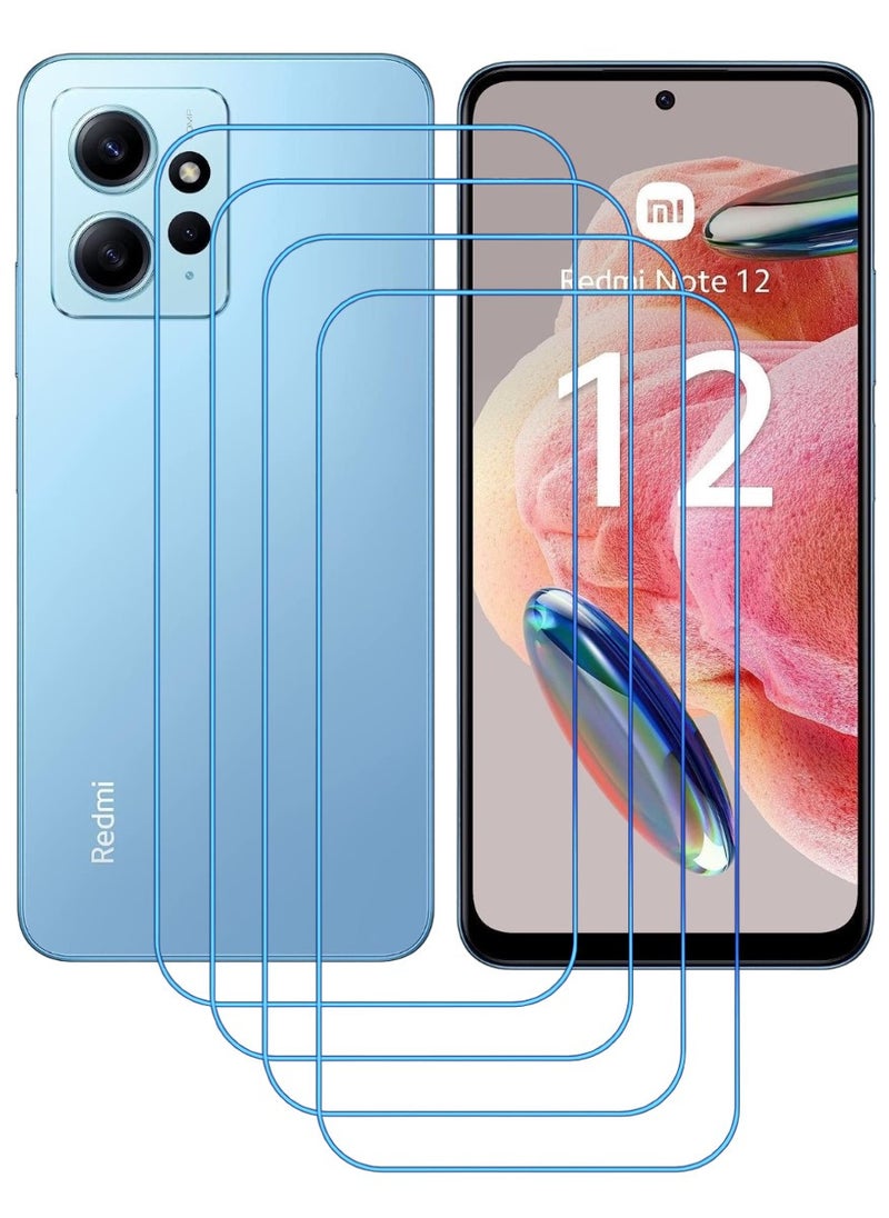 ACLIX 4 Pieces Antistatic ESD Dustproof Premium Quality High Definition Clear Tempered Glass Screen Protector Designed For Xiaomi Redmi Note 12 - Image 1