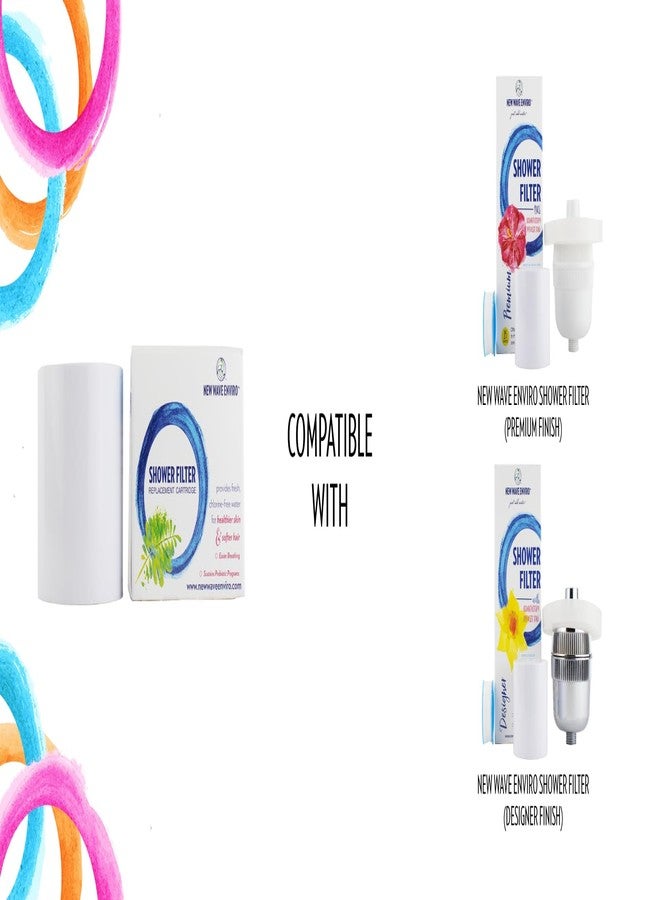 New Wave Enviro Shower Filter Replacement Cartridge with Chlorine Reduction, 1 Year Filter Life - Image 2