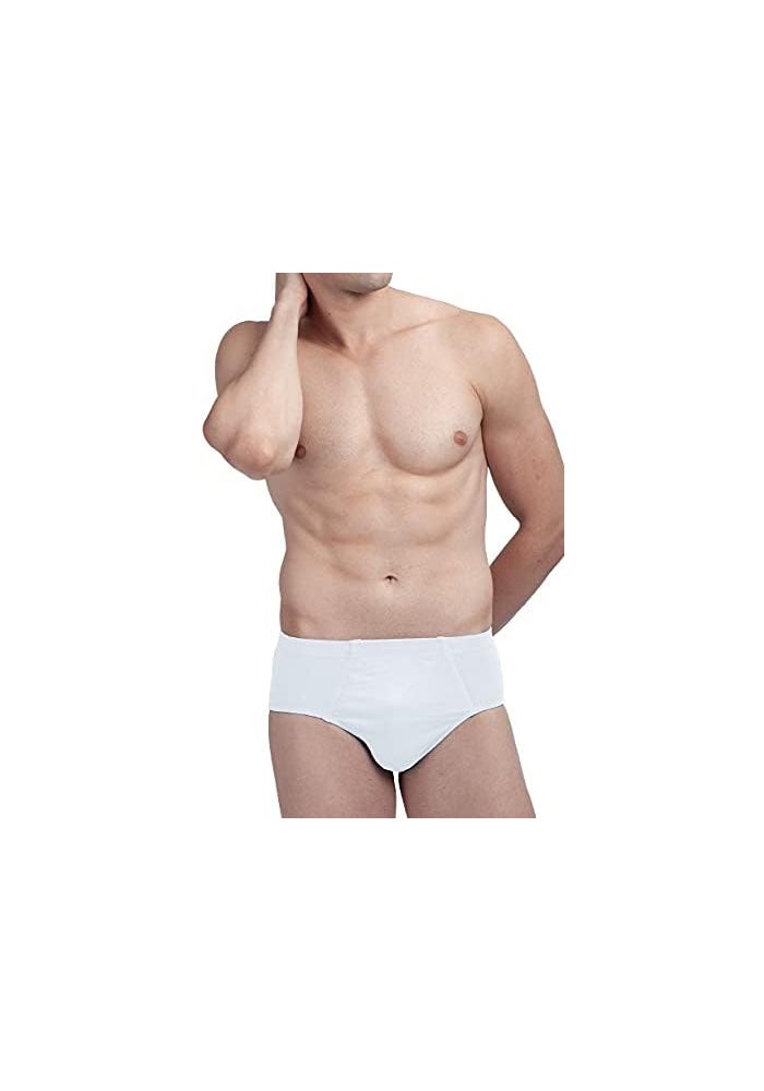 RUPA Men's Senor Briefs - 3 Pack, Ribbed, Large, White - Image 1
