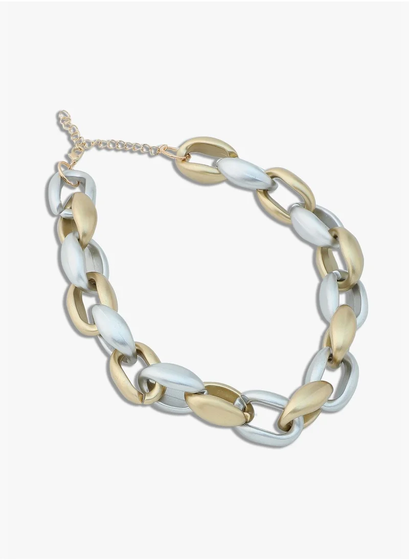 SOHI Gold Plated Party Designer Necklace For Women