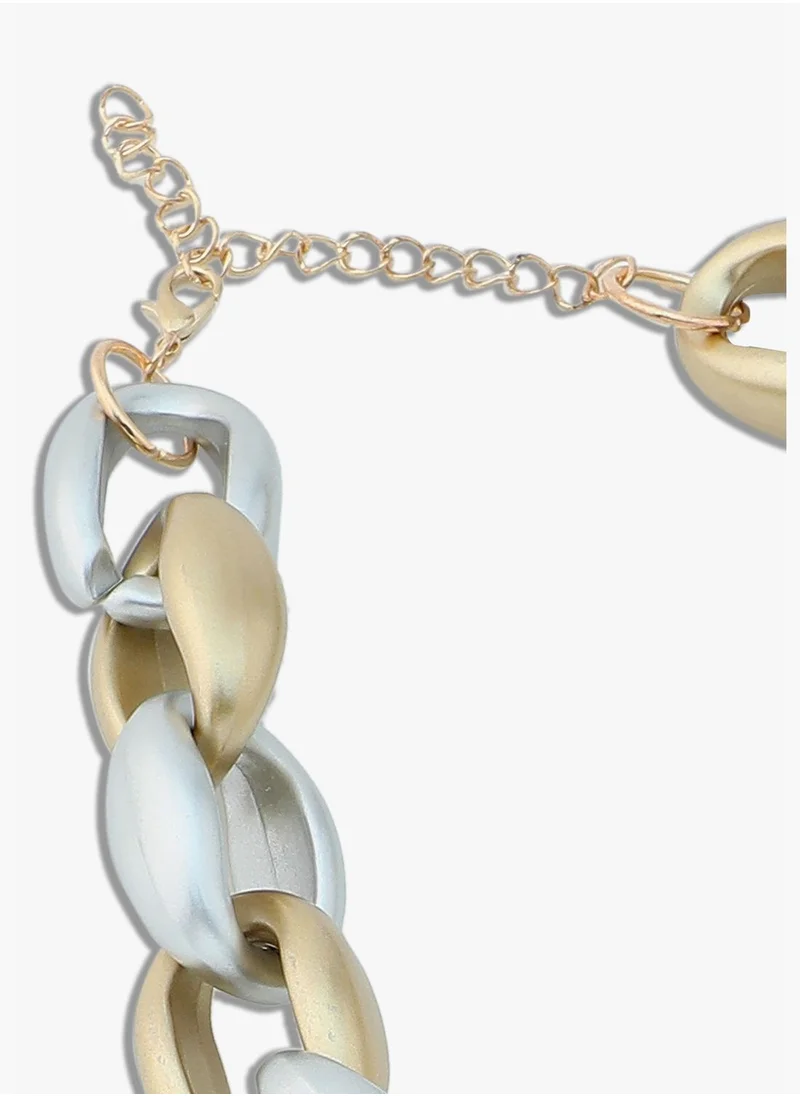 SOHI Gold Plated Party Designer Necklace For Women