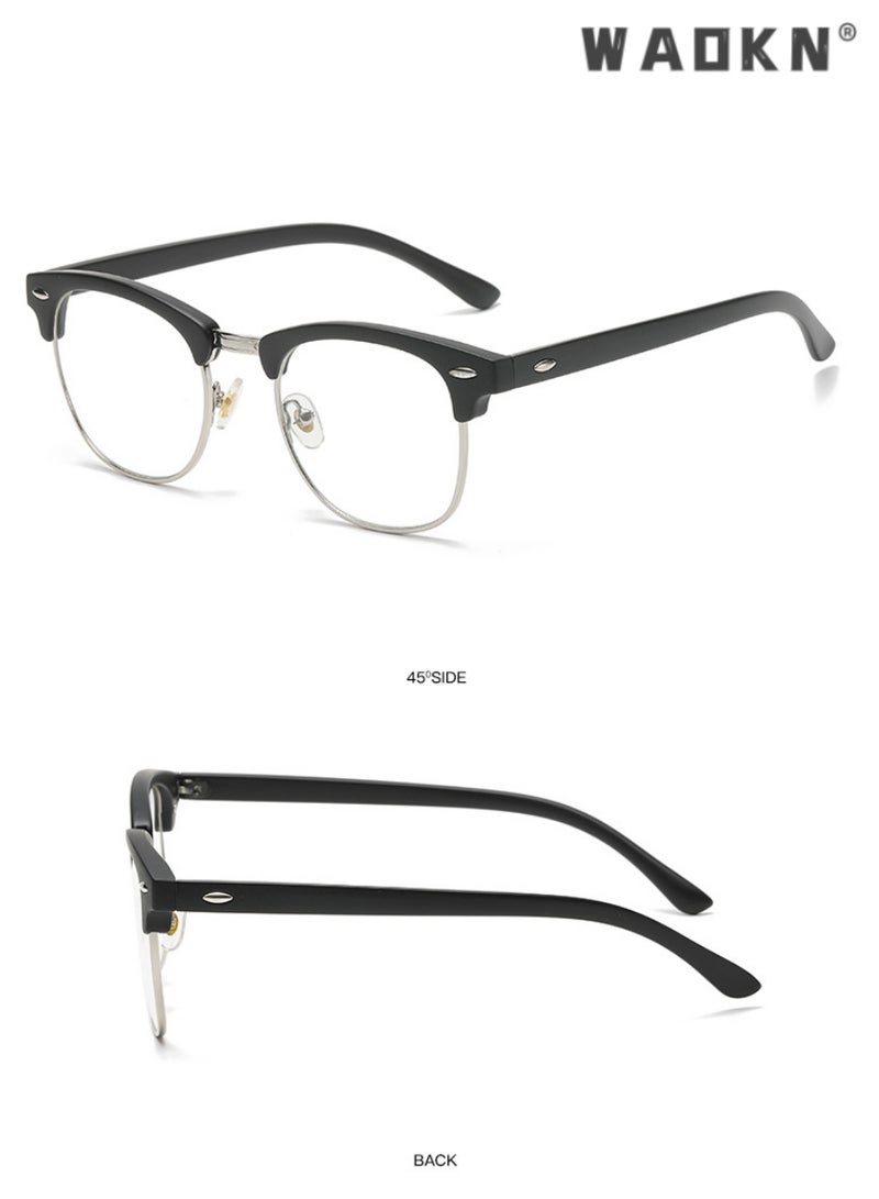WAOKN Anti Blue Clight Glasses Suitable for Men and Women Reading UV Protection Eye Fatigue Prevention Computer Reading Games and TV, Anti-blue & Anti eyestrain, Metal Filter Blue-light Eyewear Gaming Glass  - Image 5