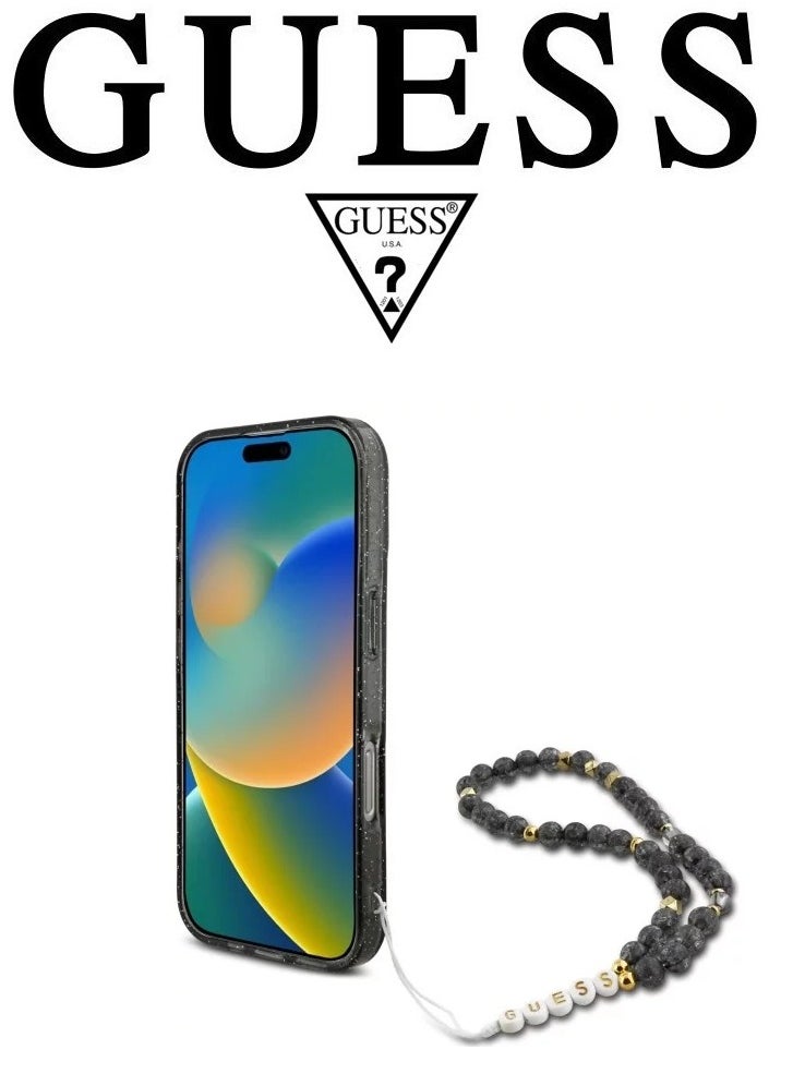 CG MOBILE Back Case for iPhone 16 Pro Max, supports MagSafe wireless charging, camera bumper, Clear dark black, original design approved by GUESS, designed in France. By CG MOBILE  - Image 4