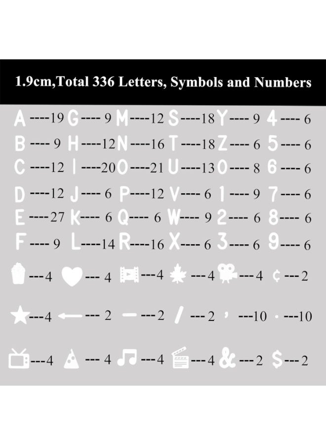 C CRYSTAL LEMON Felt Letter Board 10x10 Inch â€“ 336 Letters, Numbers & Symbols â€“ Gray Message Board with Wooden Frame, Wall Mount or Free Standing - Image 3